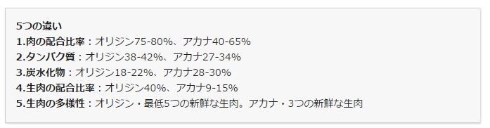 アカナとオリジンの違い